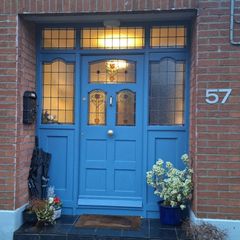 Stained Glass hardwood front door