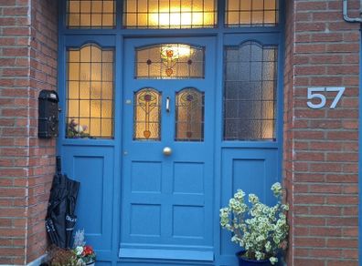 Stained Glass hardwood front door