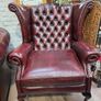 Leather Chesterfield Suite Image 5