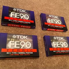 4 TDK FE90 Cassette Tapes