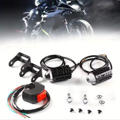 2pcs Lights+switch Motorcycle Headlights with Switch