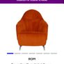 Armchair velvet Orange Image 2