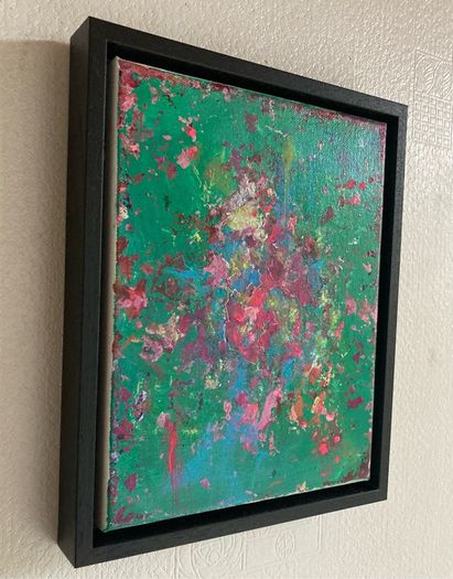 Framed Original Floral Painting Abstract Art Framed  Contemporary Art Painting  Original Gift