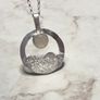 Handmade sterling silver pendant with a moonstone and an 18 inch necklace Image 3