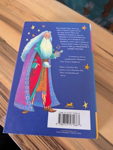 Rare Irish language edition of Harry potter and the philosopher stone book