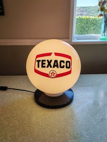 Glass Texaco Globe light