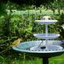 3 Tiered Bird Bath with 3W Solar Pump DIY Solar Fountain Detachable and Suitable for Bird Bath Garden Decoration Image 2