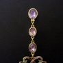 Butterfly Purple Drop Dangle Earrings Image 4