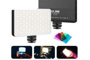 VIJIM Lighting Kit with VL-120 LED Video Light and MT-08 Extensible Mini Tripod, White