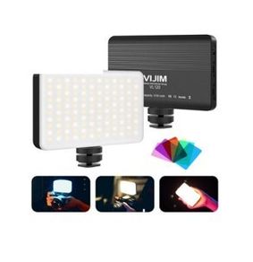 VIJIM Lighting Kit with VL-120 LED Video Light and MT-08 Extensible Mini Tripod, White