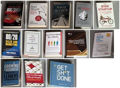 Business and tech books bundle, 13 books (Big Short, Bad Blood, Rework and more)
