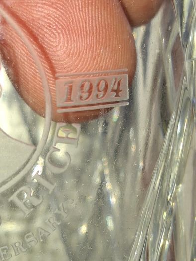 Dublin Crystal Edmund Rice 150th Anniversary Glass Vase