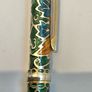 Cloisonne Floral Ink Pen : Vintage (1990) green and gold Image 4
