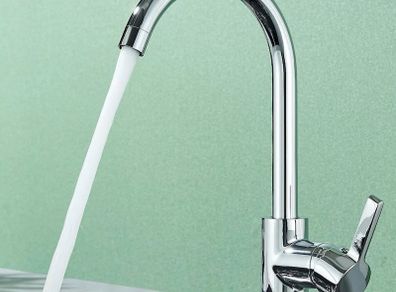 NEW Kitchen Sink Mixer Tap Swivel Single Lever Mono Chrome Faucet
