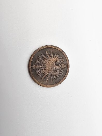 1877 German Empire 2 Pfennig Coin