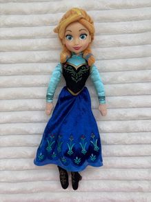 Princess Anna Frozen Just Play plush doll plastic face approx. 42 cm. NOT working Head a bit too loose Used Please look at the pictures