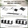 12 Cube Storage Unit Book shelf,DIY Bookcase, Multi-Use Open Storage Shelves for Bedroom, Living Room,Office,Closet, Black Cubicle Rack Image 4