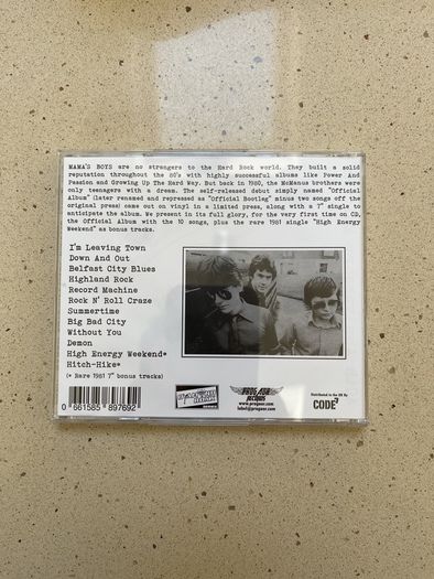Mama's Boys Official Bootleg Album 1980 40th Anniversary Edition