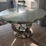 Round Dining Table & 4 Velvet Chairs Image 7