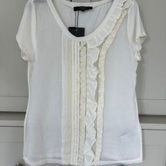 Luxury brand Maxmara rich cream coloured top/tee shirt BRAND NEW