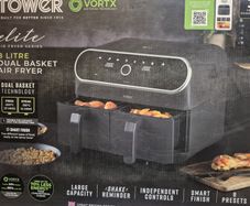Tower Vortx Elite 8L dual basket air fryer brand new in box