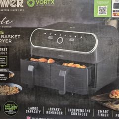 Tower Vortx Elite 8L dual basket air fryer brand new in box
