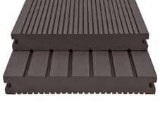 WPC Solid Decking Boards with Accessories Dark Brown, Light Brown & Grey
