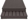 WPC Solid Decking Boards with Accessories 20m(sqr) 2.2m Dark Brown Image 2