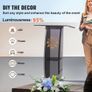 Acrylic Podium, 119 cm Tall, Acrylic Podium Stand with Wide Reading Surface & Storage Shelf, Floor-standing Clear Pulpits Acrylic for Church Office School, Black Image 2