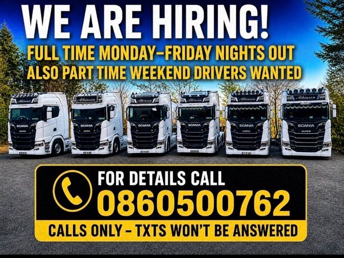 Scania/ Volvo /Mercedes Drivers wanted /