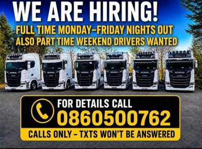 Scania/ Volvo /Mercedes Drivers wanted /
