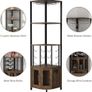 Bar Cabinet with Glass Holder, 4 Tier Liquor Wine Cabinet with Metal Mesh Doors, Buffet Cabinet Wine Rack Cabinet with Anti-tip Kit for Home Coffee Bar Liquor and Wine Storage Image 4