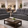 Torino 3+2 Dark Grey & Light Grey Fabric Recliner Sofa Image 3