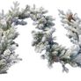 9 ft Snowy Dorchester Luxury Garland Image 3