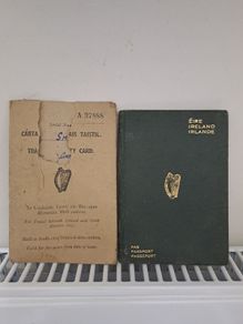 Rare 1948 Irish Passport & Travel card