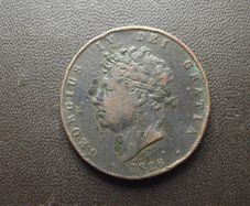 1826 Great Britain. George IV Half Penny