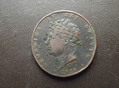 1826 Great Britain. George IV Half Penny