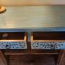 Turquoise blue ornate carved dresser Image 2