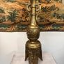 A Very Unique Large Brass Table Lamp. Image 2