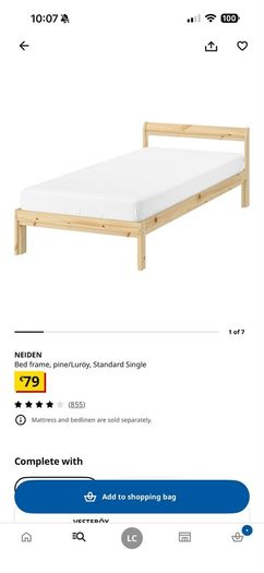 Single Bed (2 Available)