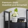 Modern 14 Shelf Bookcase Black Industrial Storage Shelving Unit Image 10