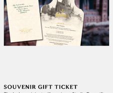 Harry Potter London Studio Tour gift ticket