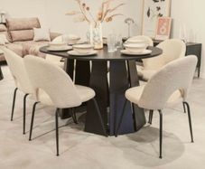 Sterling Extendable Dining Table Black up to 180