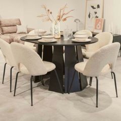 Sterling Extendable Dining Table Black up to 180