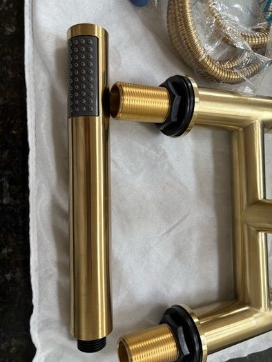 Brushed Brass Bath Mixer