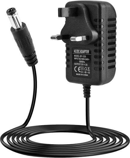 12V Power Supply Adaptor for Yamaha Keyboard, AC/DC Adapter 100-240V 50/60Hz to DC Converter, Switching Adapter with 5.5mmx2.5mm Plug for Routers LED Strip Lights CCTV Cameras (2A)