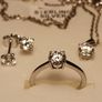Rhodium Plated Sterling Silver 4 Piece Moissanite Jewellery Set (Bargain) Image 4