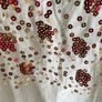 Red & Gold sequin cream long sleeve top Image 2