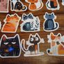 50pcs Cute Cartoon Cat Stickers Decals Image 8