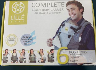LILLEbaby Complete All Seasons 6-in-1 Baby Carrier - Charcoal/Berry
